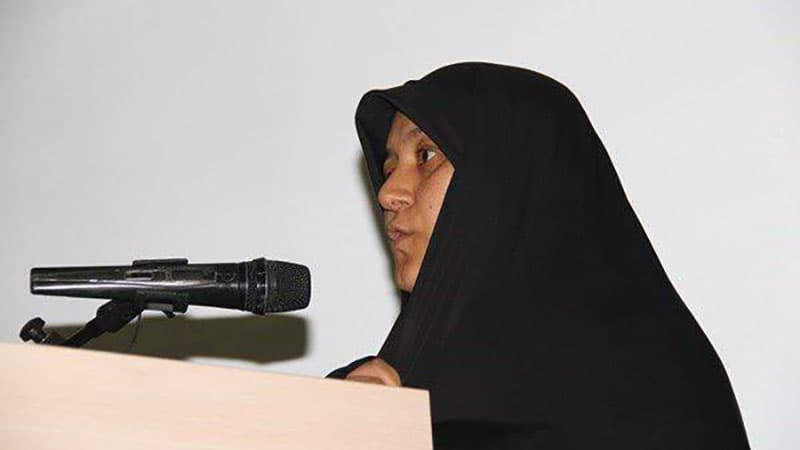 حوریه بیانی در برنامه رونمایی دانشنامه هزاره در مشهد